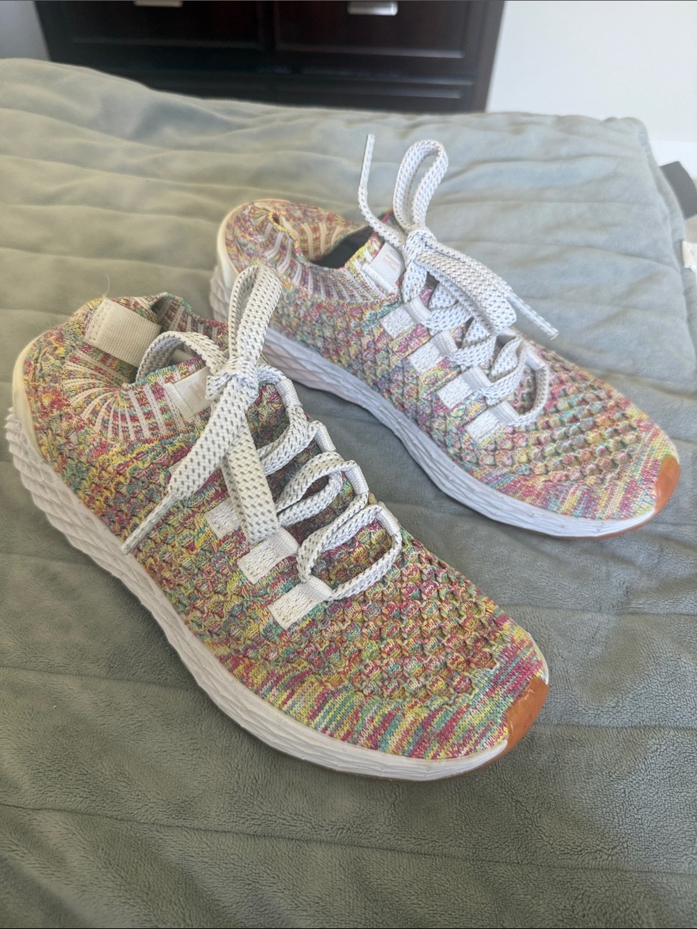 NOBULL Multicolor Knit Athletic Shoes with White Laces